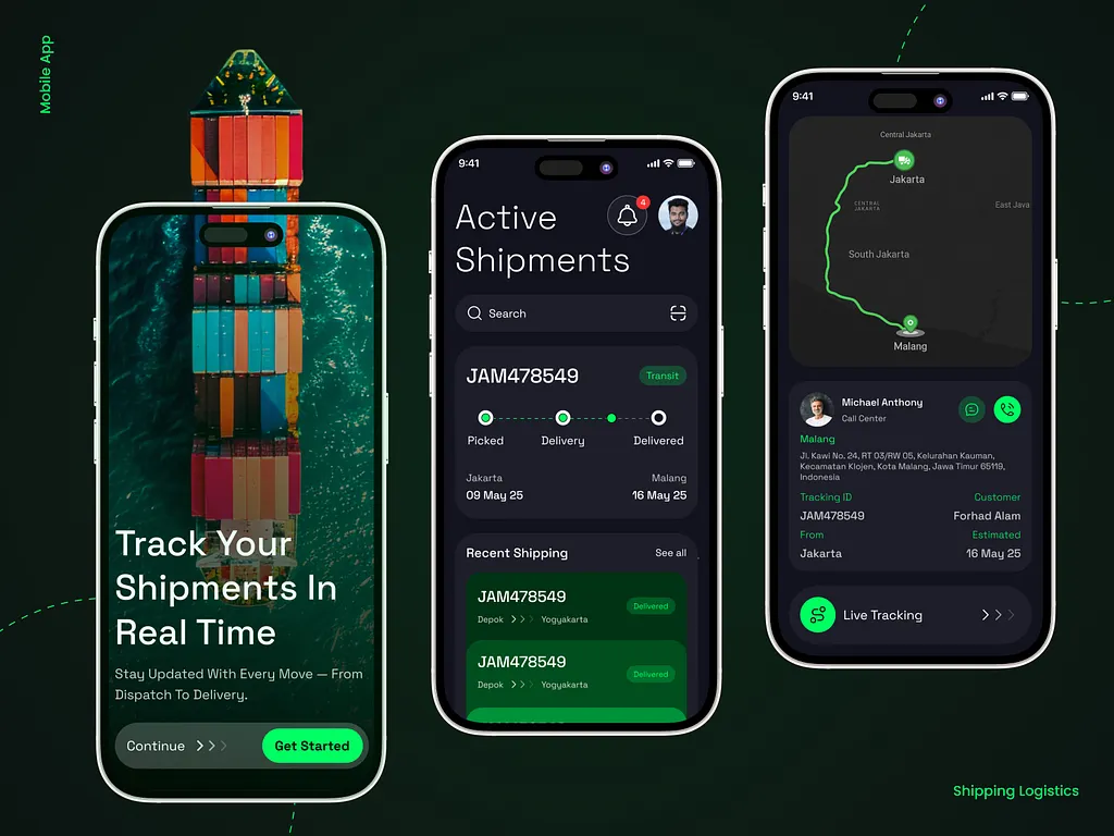 Logistics — routing, ETA, and event annotation
